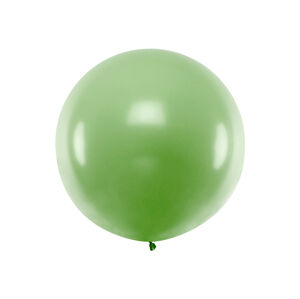 PartyDeco Guľatý latexový Jumbo balón 1m zelený