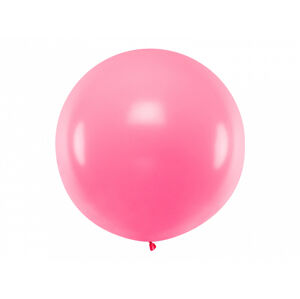 PartyDeco Guľatý latexový Jumbo balón 1m ružový