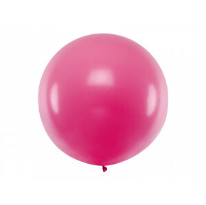 PartyDeco Guľatý latexový Jumbo balón 1m fuchsia