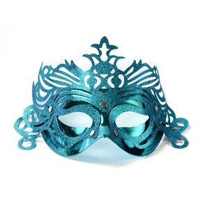 PartyDeco Party maska s ornamentami tyrkysová
