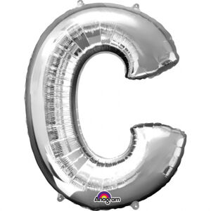 Amscan Fóliový balónik písmeno C 86 cm strieborný