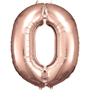 Amscan Balónik fóliový narodeninové číslo 0 ružovo-zlatý 86 cm