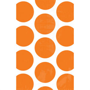 Amscan Papierové vrecúška bodkované - oranžové 10 ks