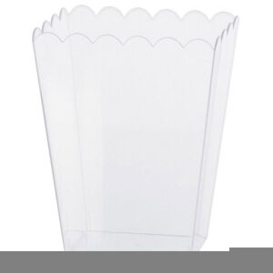 Amscan Priesvitná plastová miska hranatá 15,4 x 12,7 x 19,5 cm