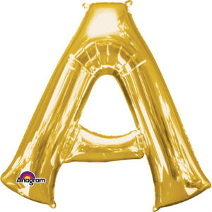 Amscan Mini fóliový balónik písmeno A 33 cm zlatý