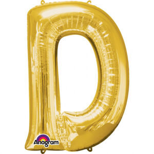Amscan Mini fóliový balónik písmeno D 33 cm zlatý