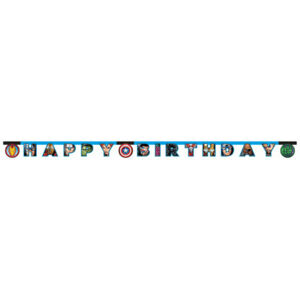 PartyDeco Banner Happy Birthday - Avengers