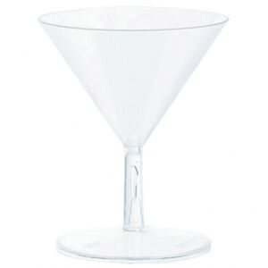 Amscan Plastové priesvitné mini poháre na martini 59 ml 20 ks