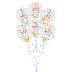 Amscan Latexové balóny s konfetami mix 6 ks