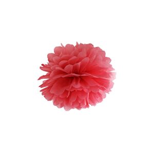 PartyDeco Pompom v tvare červeného kvetu 25 cm