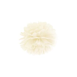 PartyDeco Pompom v tvare kvetu krémový 25 cm