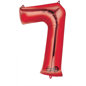 Amscan Balónik fóliový narodeninové číslo 7 červený 86 cm