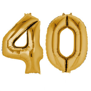 Amscan Fóliový balón v tvare čísla 40 zlatý