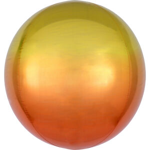 Amscan Ombré žlto-oranžový fóliový balón - guľa