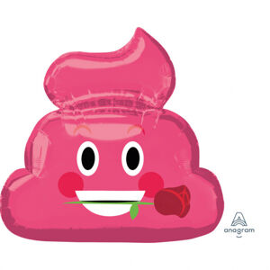 Amscan Fóliový balón emoticon pink poop
