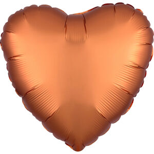 Amscan Fóliový balón srdce satén - jantár 43 cm