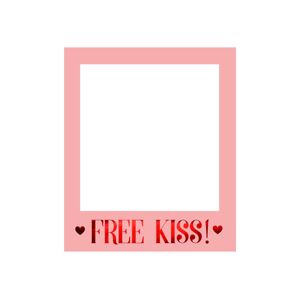 PartyDeco Selfie foto rámček - Free Kiss
