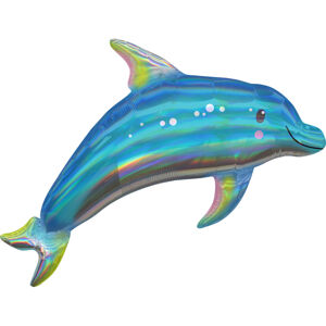 Amscan Fóliový balón holografický delfín 73 x 68 cm