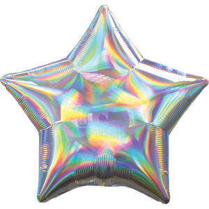 Amscan Fóliový balón - Holografická strieborná Hviezda