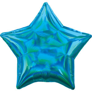 Amscan Fóliový balón - Holografická modrá Hviezda