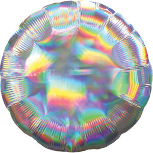 Amscan Fóliový balón - Holografický strieborný Kruh