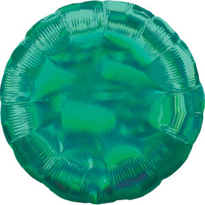 Amscan Fóliový balón - Holografický zelený Kruh