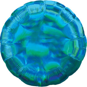 Amscan Fóliový balón - Holografický modrý Kruh