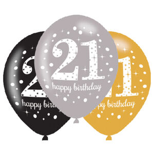 Amscan Balóny k 21. narodeninám - Mix farieb
