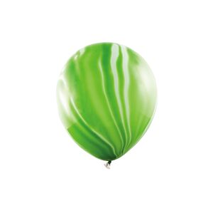 PartyDeco Mramorové balóny - zelené 6 ks