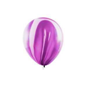 PartyDeco Mramorové balóny - fialové 6 ks