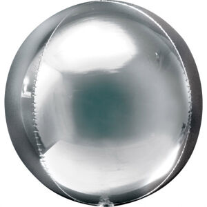 Amscan Strieborný fóliový balón - guľa