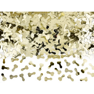PartyDeco Zlaté konfety v tvare údu (30 g)