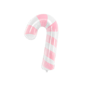 PartyDeco Fóliový balón - Vianočné lízatko ružové