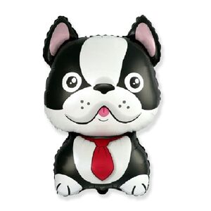 BP Fóliový balónik - Bulldog, mini (čierny)