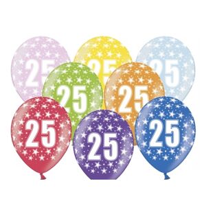 PartyDeco Balónik s číslom 25 narodeninový