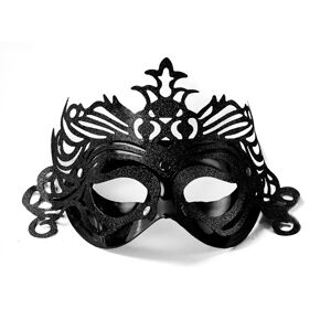 PartyDeco Party maska s ornamentami čierna
