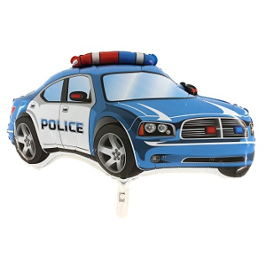 BP Fóliový balón - policajné auto modré