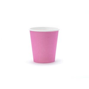 PartyDeco Ružové papierové termo poháriky 6 ks