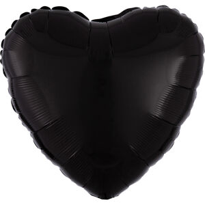 Amscan Fóliový balón Srdce - Čierne 43 cm
