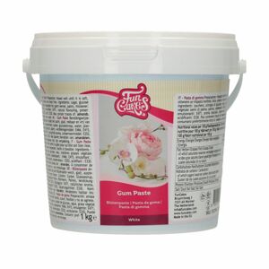 Funcakes Gum pasta biela - hotová hmota na modelovanie kvetov a jemných tvarov 1 kg