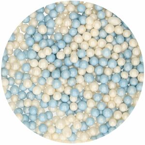 Funcakes Cukrové guličky Soft Pearls - Modré/Biele 60 g