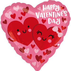 Amscan Fóliový balón - Happy Valentine's Day srdce