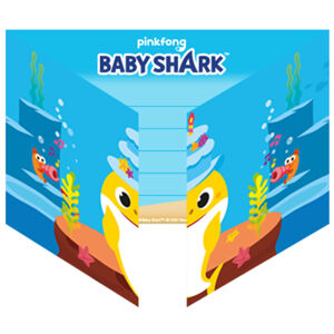 Amscan Pozvánky - Baby Shark 8 ks