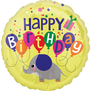 Amscan Fóliový balón - Happy Birthday Sloník