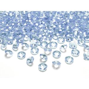 PartyDeco Diamantové konfety nebeská modrá 12mm