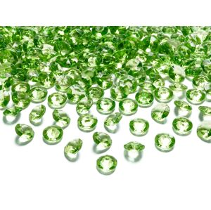 PartyDeco Diamantové konfety svetlo zelené 12mm