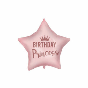 Procos Fóliový balón - Hviezda Birthday Princess 46 cm