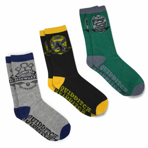 Distrineo Sada 3 párov ponožiek Harry Potter - Metlobal (Fakulty Rokfortu)