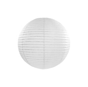 Okrúhly papierový lampión biely 25 cm