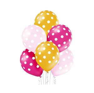 Godan Sada latexových balónov - ružové, žlté bodky 6 ks